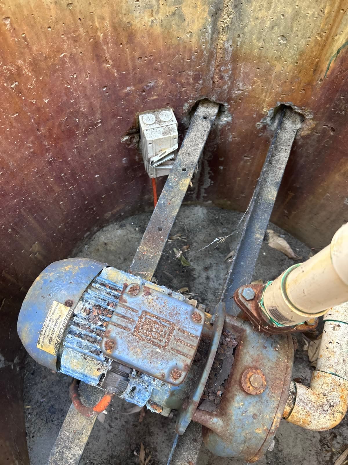 Tidy, upgraded reticulation pump and manifold after work.