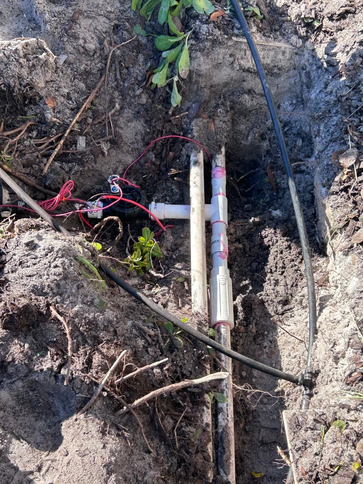 Broken reticulation needing repair.